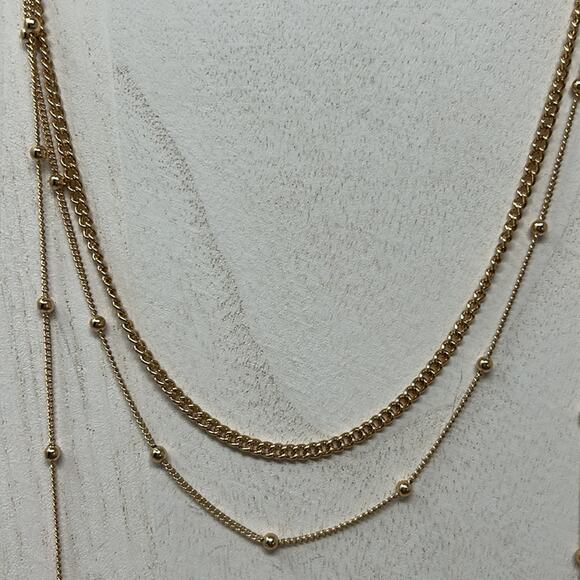 Ettika Single Swag Gold Tone Necklace Size 16 Inch - Picture 10 of 10